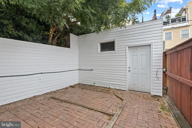 a view of a storage room with utility