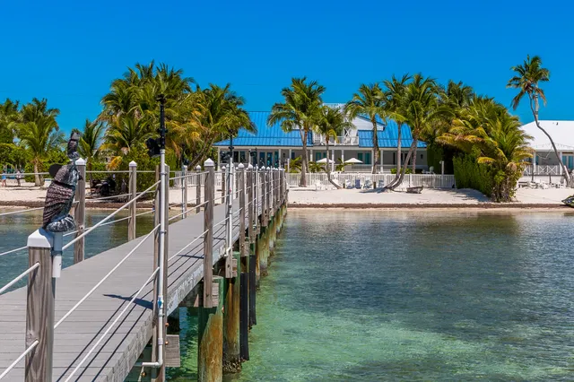 a view of a swimming pool with a lounge chair