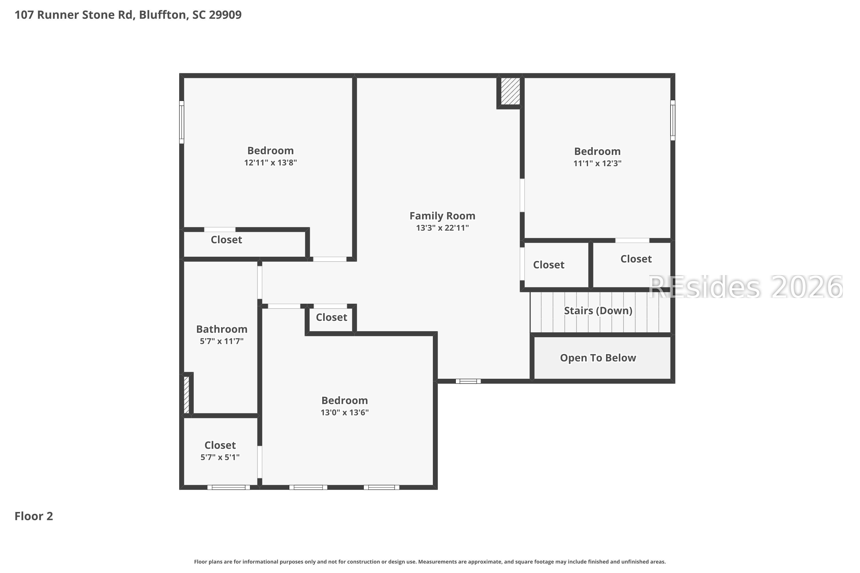 107 Runner Stone Road Bluffton, SC 29909 - Photo 64 of 65 Floor plan Second Floor
