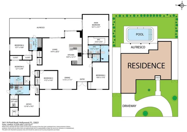 $1,225,000 | 3411 North Park Road, Hollywood, FL 33021