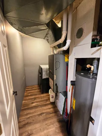 a view of storage and utility room