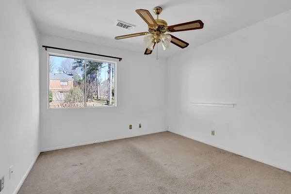an empty room with a window