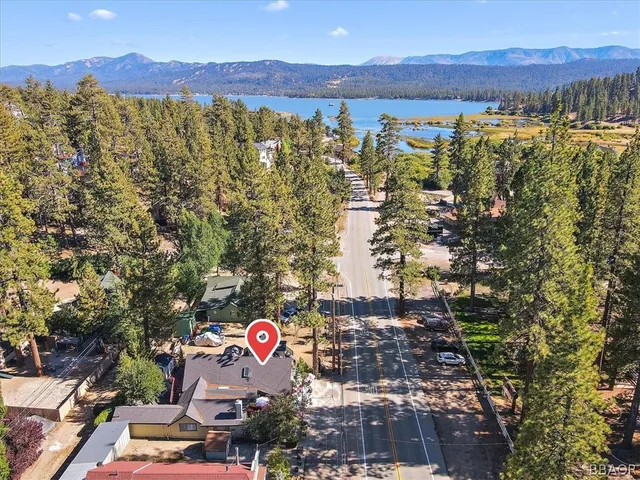 a view of city and mountain