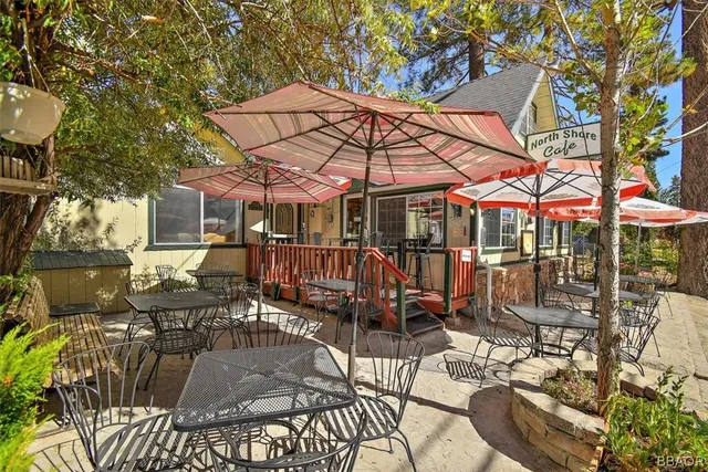a view of outdoor space yard deck patio and outdoor seating