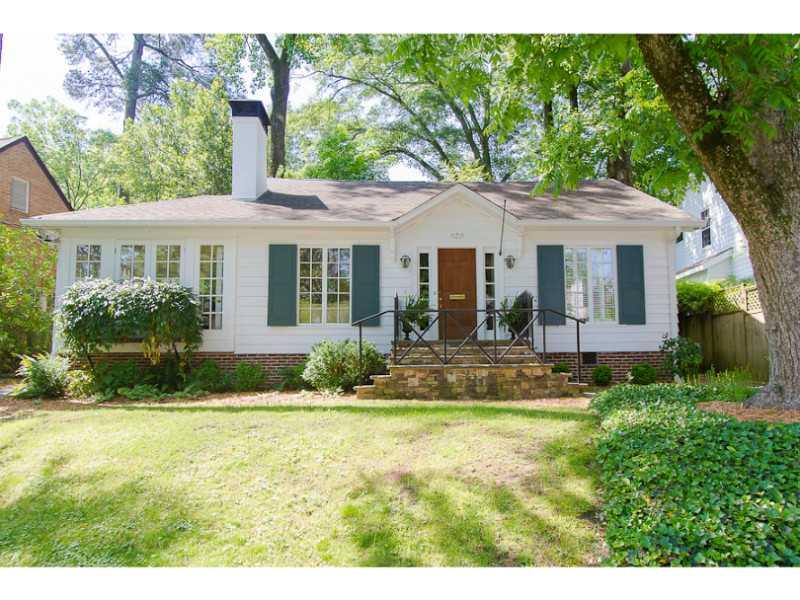 325 Beverly Road Northeast Atlanta, GA 30309 - Photo 1 of 1 Exterior Front. Charming Ansley traditional on beautifully landscaped lot with full alley access and 2 car garage