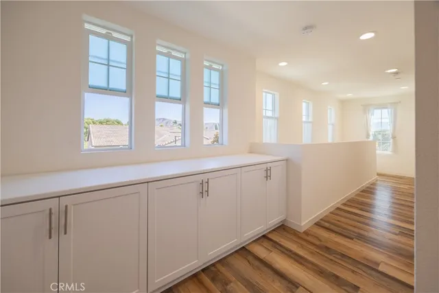 a bench sitting in front of a building