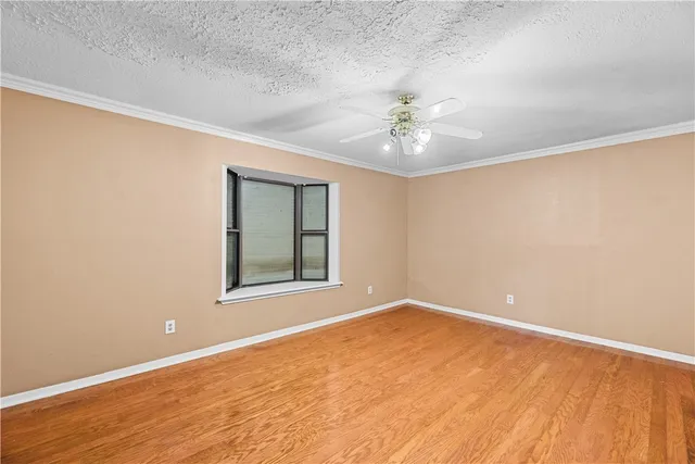 en empty room with a window