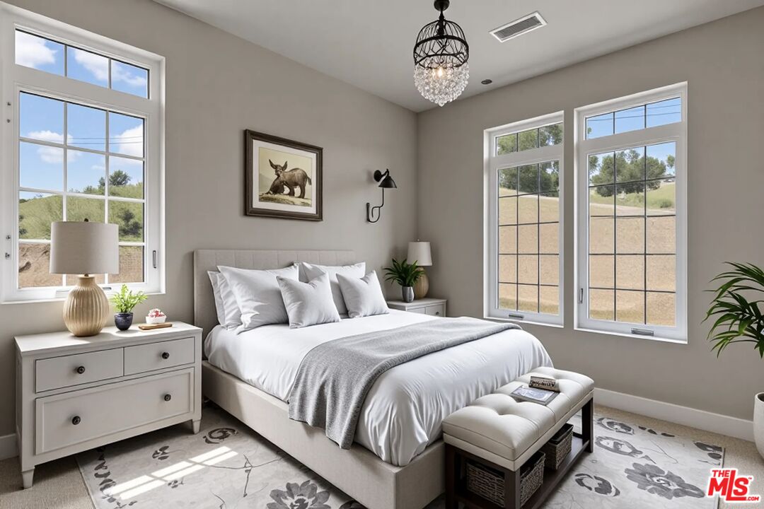 28701 Delaware Drive Tehachapi, CA 93561 - Photo 12 of 15 a bedroom with a large bed and a window