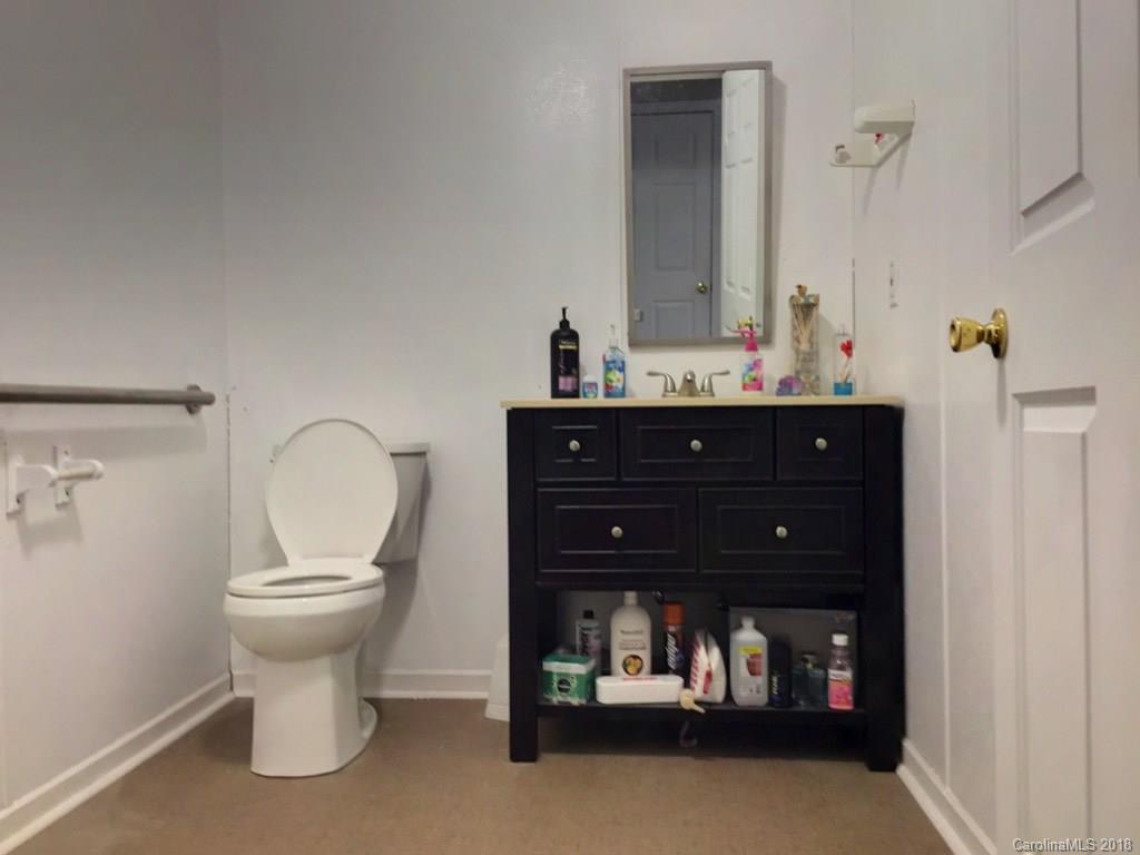 2915 Locust Grove Road Hendersonville, NC 28792 - Photo 16 of 30 a bathroom with a toilet sink and mirror