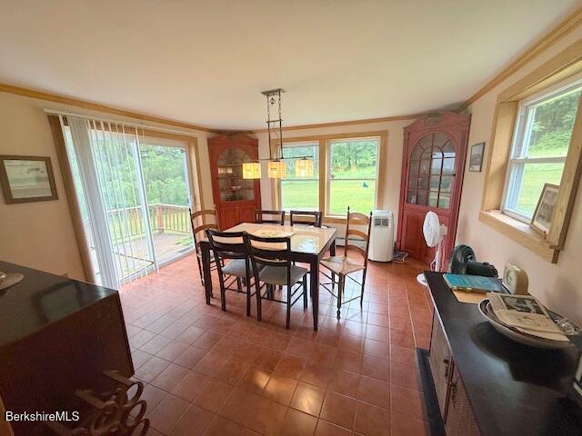 556 Mann Hill Road Pownal, VT 05261 - Photo 15 of 36 a view of a dining room with furniture window and outside view