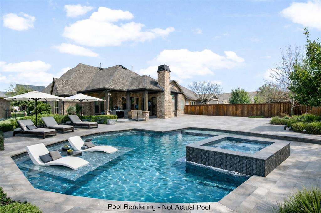 4111 Broadmoor Way Frisco, TX 75033 - Photo 38 of 38 a view of a house with backyard swimming pool and sitting area