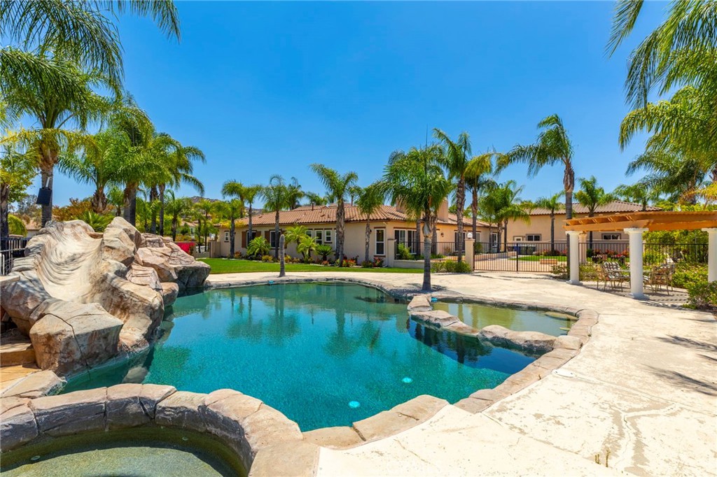 7907 Horizon View Drive Riverside, CA 92506 - Photo 47 of 58 Pool with hot tub, slide and kids' pool for entire family