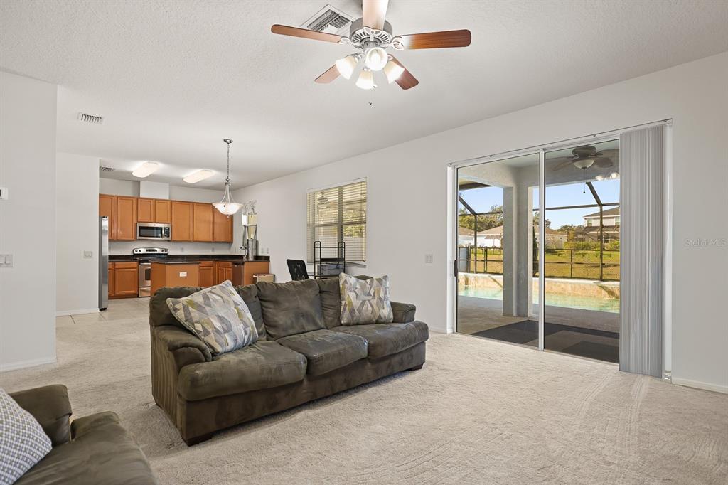1411 Main Street Valrico, FL 33594 - Photo 11 of 44 a view of a livingroom with furniture and a ceiling fan