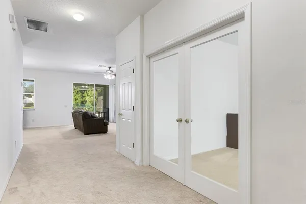 wooden floor and closet in a room