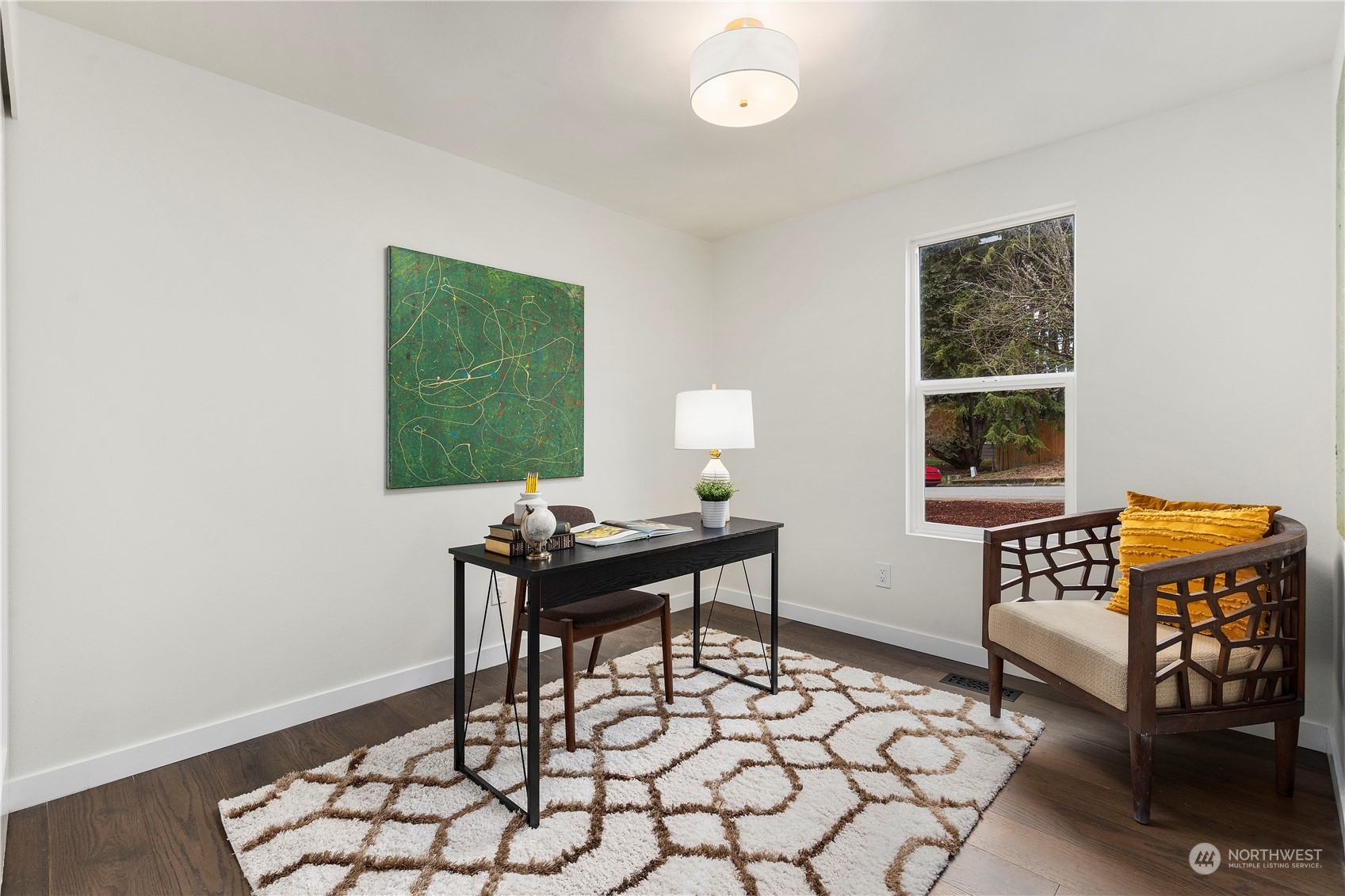 21613 6th Avenue West Bothell, WA 98021 - Photo 17 of 37 a workspace with wooden floor and a window