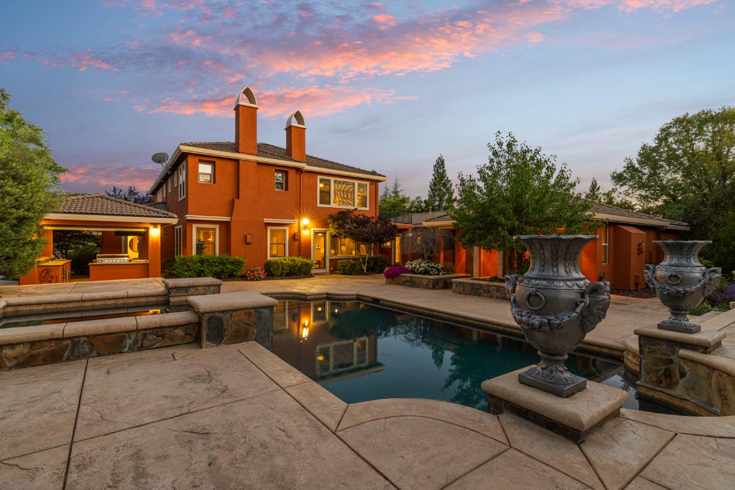 3047 Travois Circle Rescue, CA 95672 - Photo 89 of 94 a front view of a house with swimming pool and sitting area