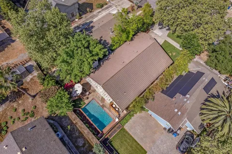 an aerial view of multiple house