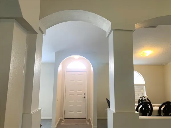 a view of a livingroom with a bathroom