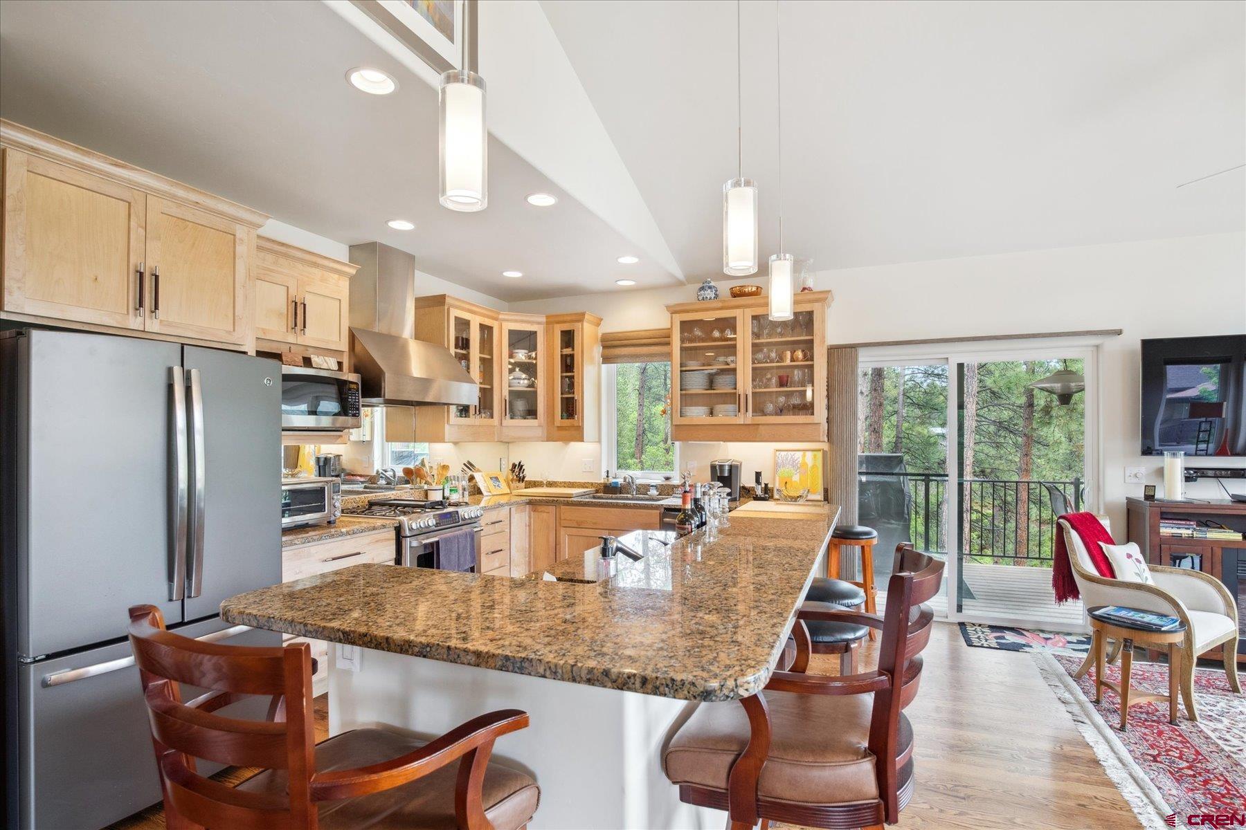 152 Red Canyon Trail, Unit R Durango, CO 81301 - Photo 4 of 42 a kitchen with granite countertop lots of counter top space