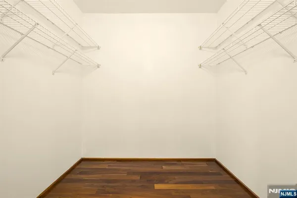 a view of small space with empty racks