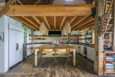a view of a city with mountains in the background