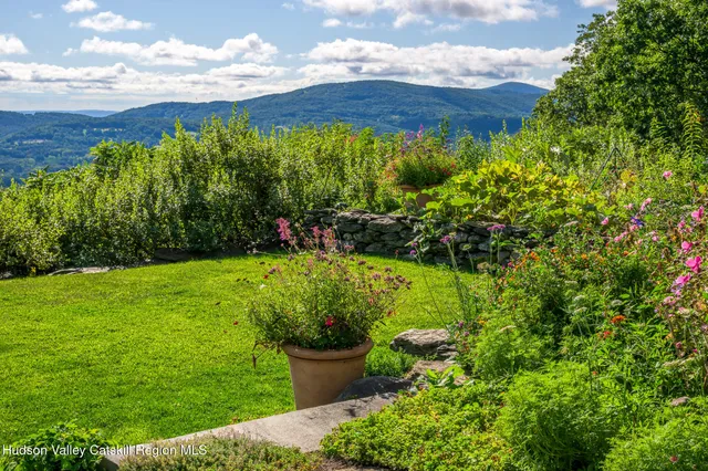 a view of a window with a potted plant on a table