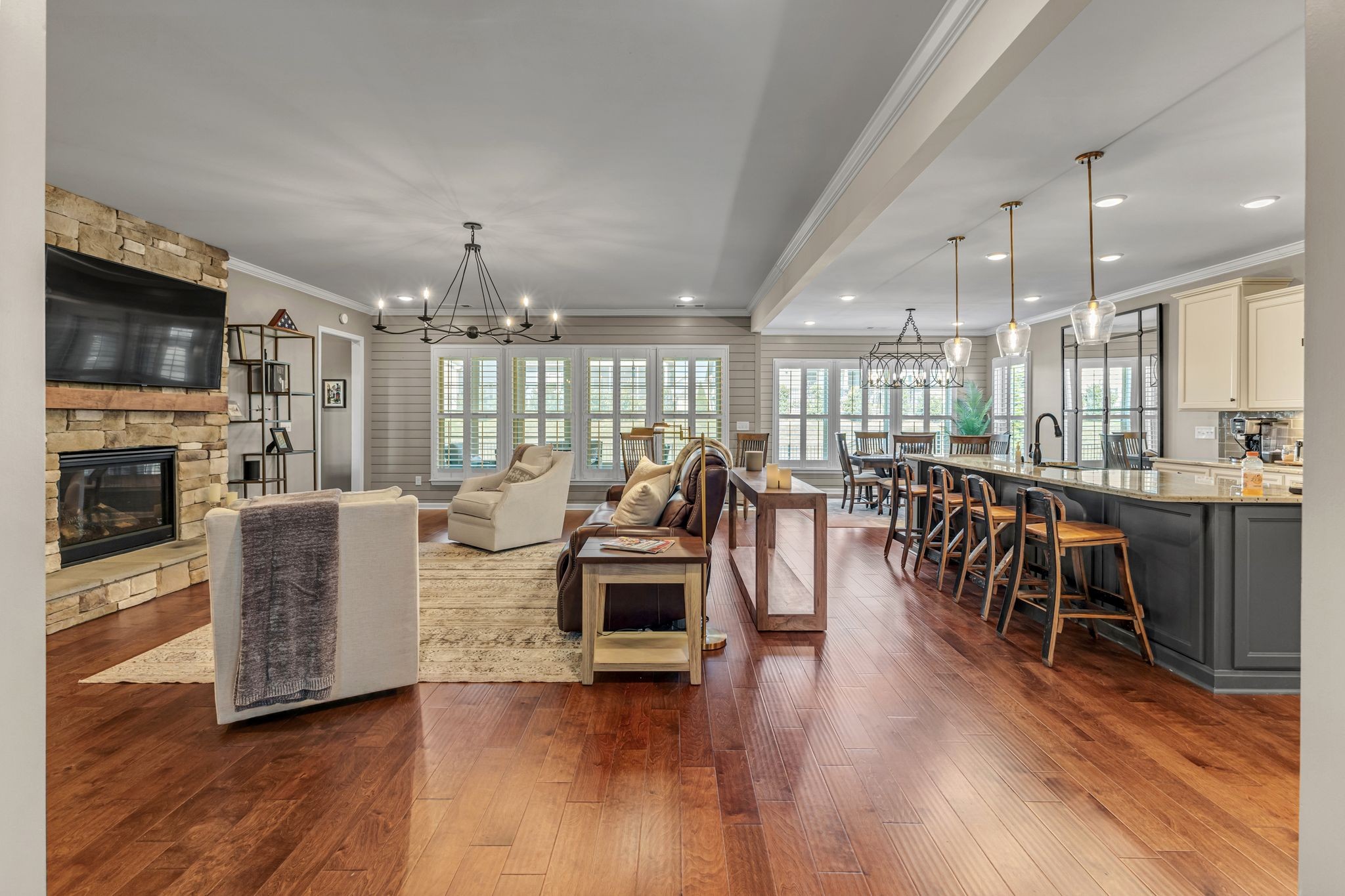 1121 Davidson Walk Spring Hill, TN 37174 - Photo 7 of 27 a view of a dining room kitchen with furniture and wooden floor