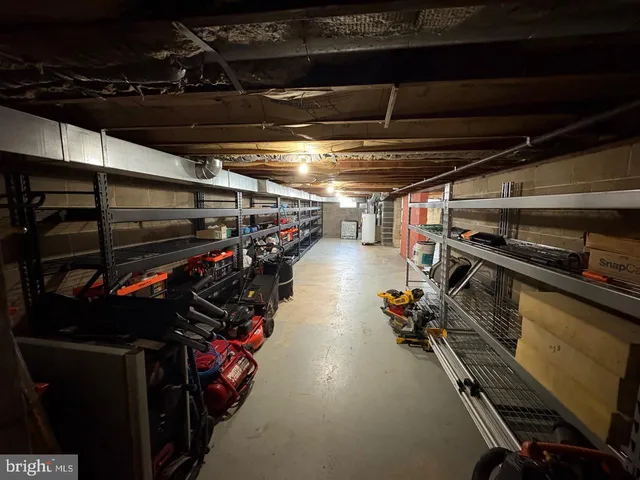 a view of storage and utility room