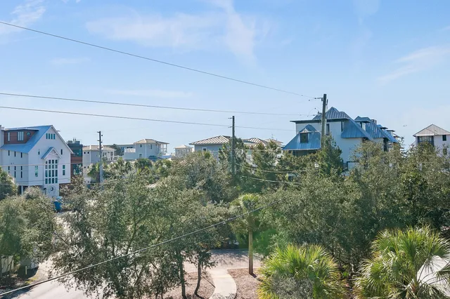 a aerial view of a city
