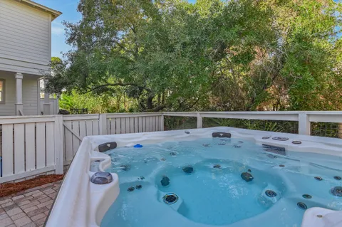 a view of backyard with small cabin