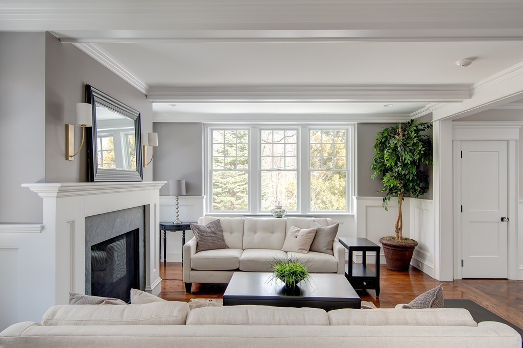 65 White Oak Road Wellesley, MA 02481 - Photo 3 of 28 a living room with furniture and a fireplace