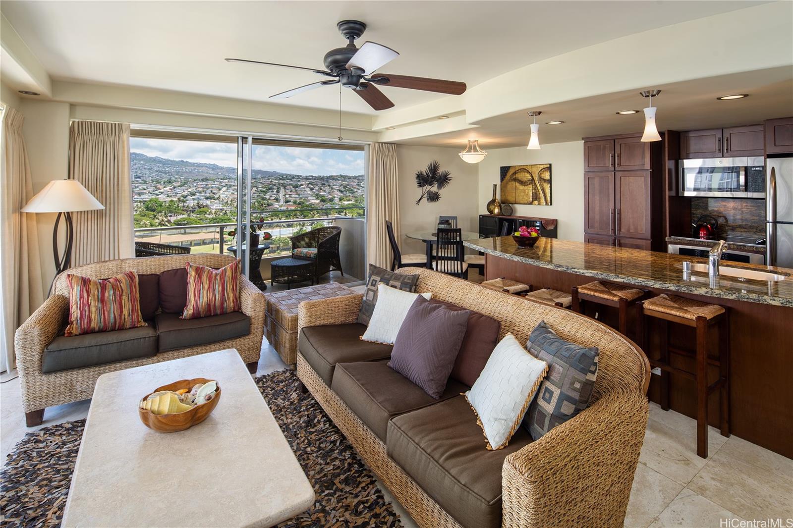 240 Makee Road, Unit 12C Honolulu, HI 96815 - Photo 4 of 21 Fully remodeled kitchen, bedroom, and bath—beautifully updated and move-in ready for immediate enjoyment.