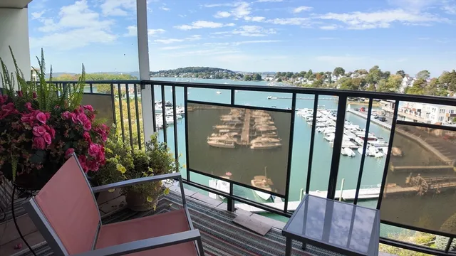 a view of a city from a balcony