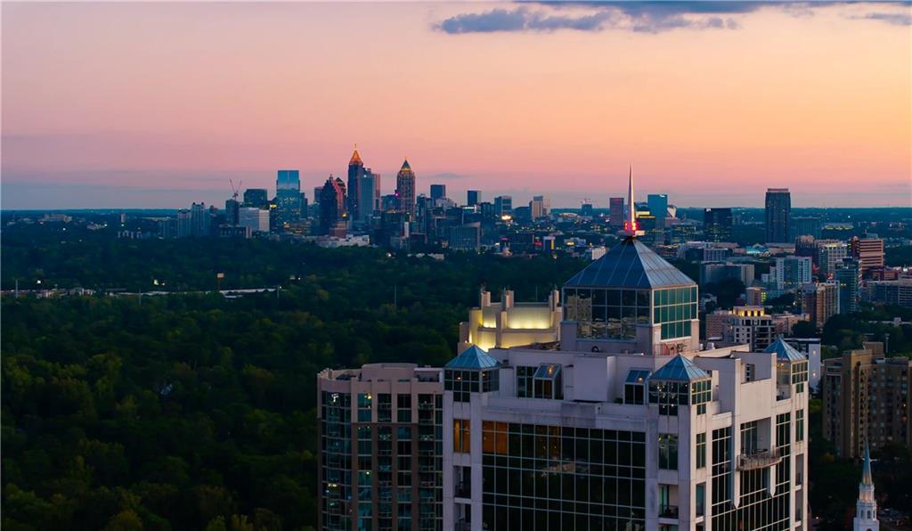 2828 Peachtree Road Northwest, Unit 2502 Atlanta, GA 30305 - Photo 32 of 38 a city view with tall buildings