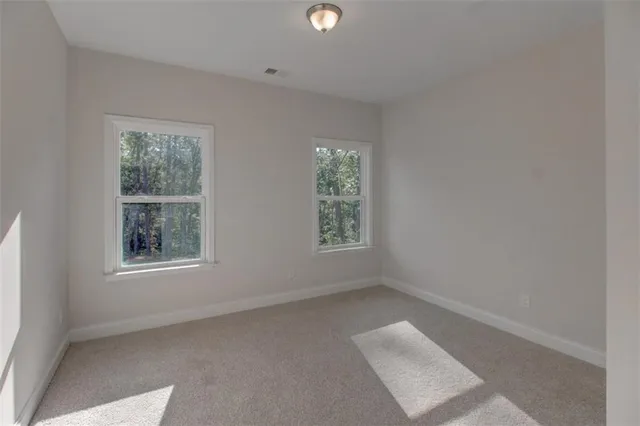 an empty room with a window