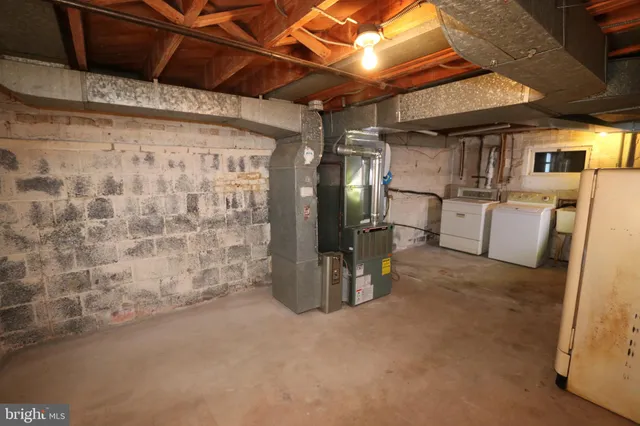 a view of a room with refrigerator