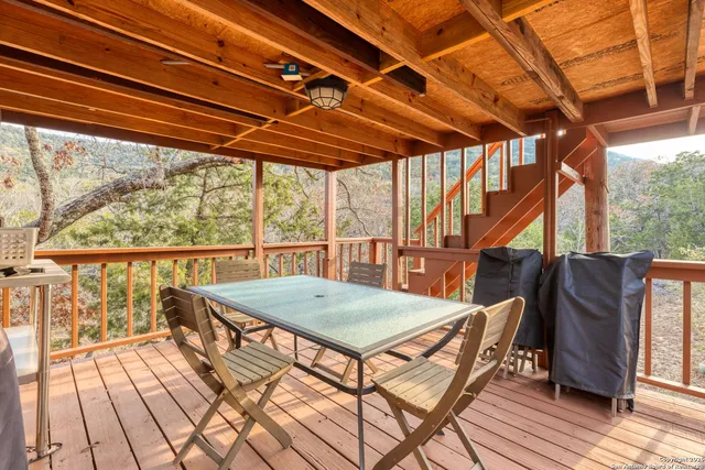 a view of porch with seating space