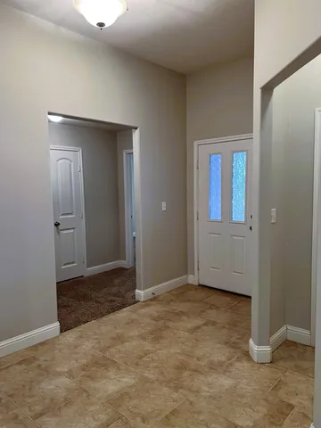 an empty room with closet