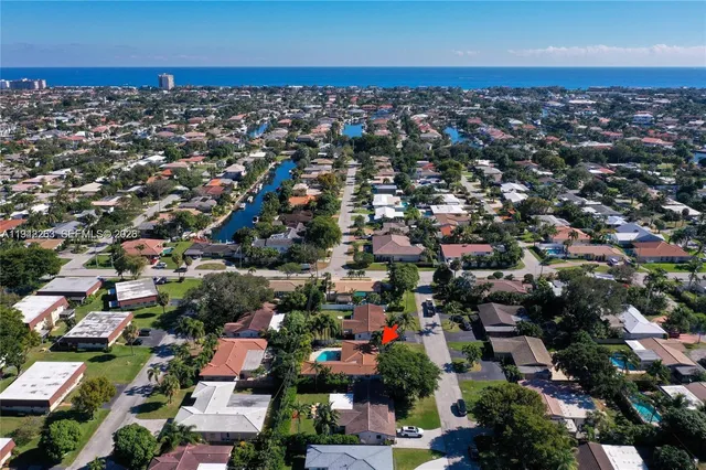 an aerial view of a city