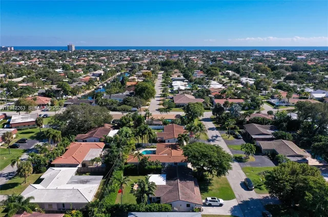an aerial view of a city