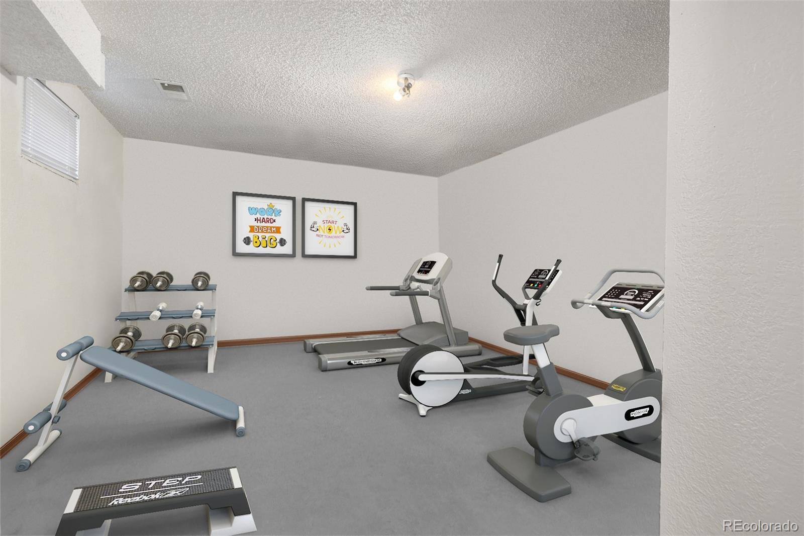 18083 East Atlantic Drive Aurora, CO 80013 - Photo 15 of 22 a view of a room with gym equipment