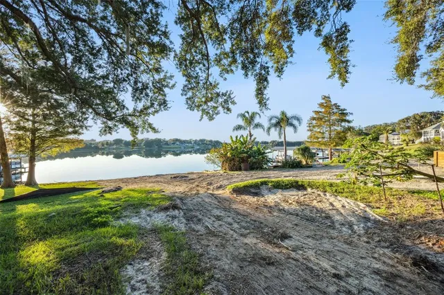 a view of an outdoor space and a lake view