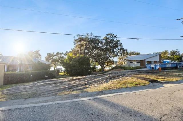 a view of a street with houses