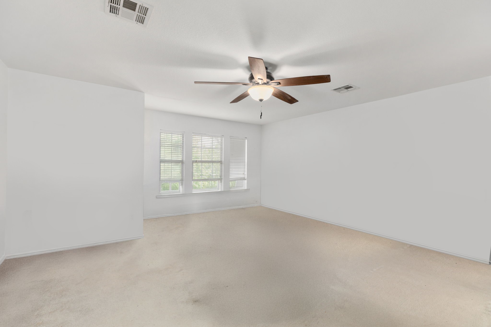 144 Vicksburg Loop Elgin, TX 78621 - Photo 21 of 23 an empty room with windows and fan