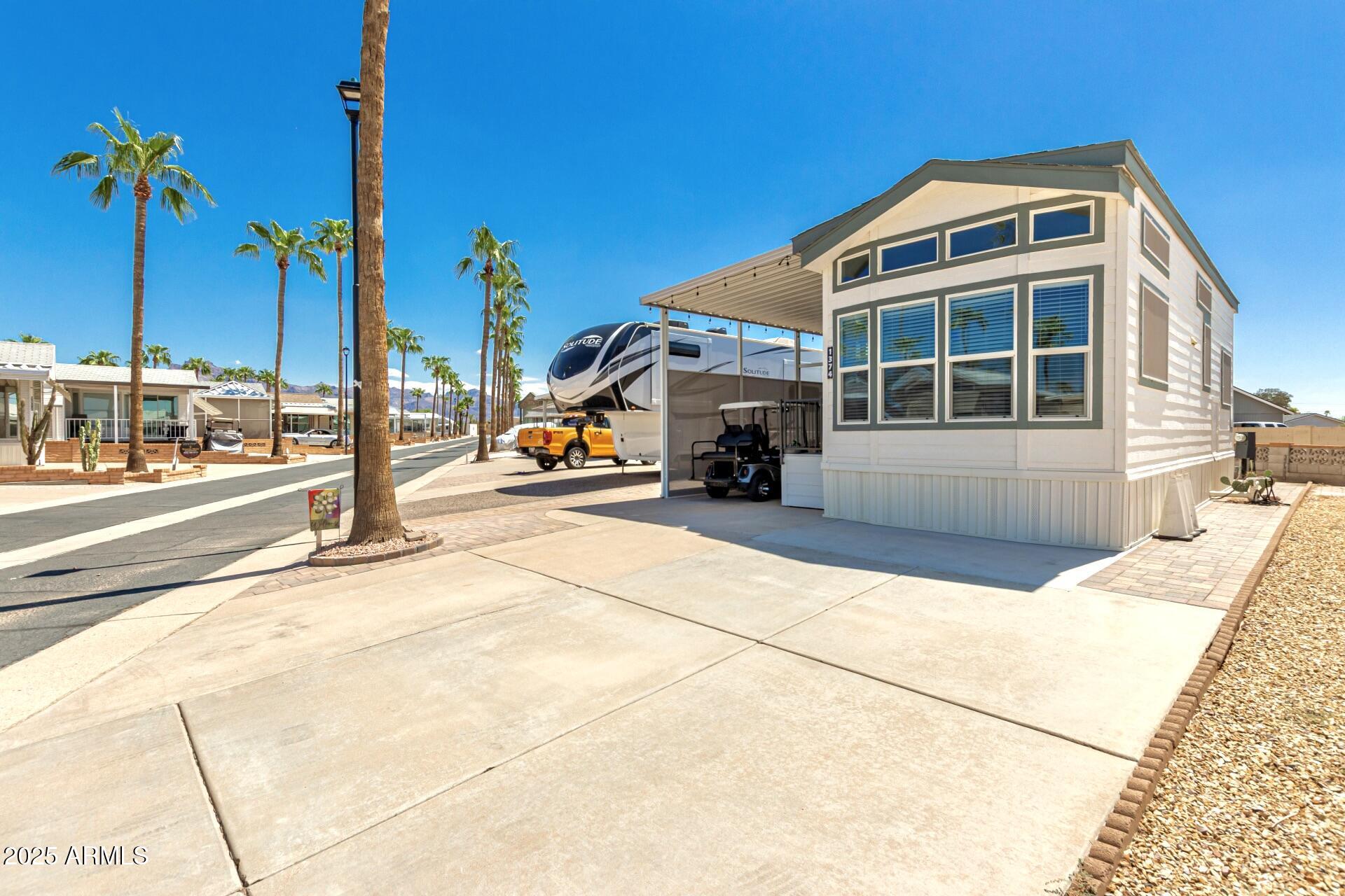 a view of a building with many windows