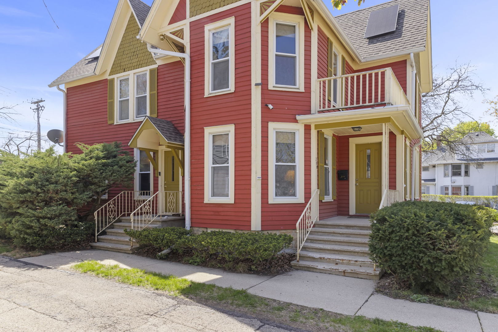a front view of a house
