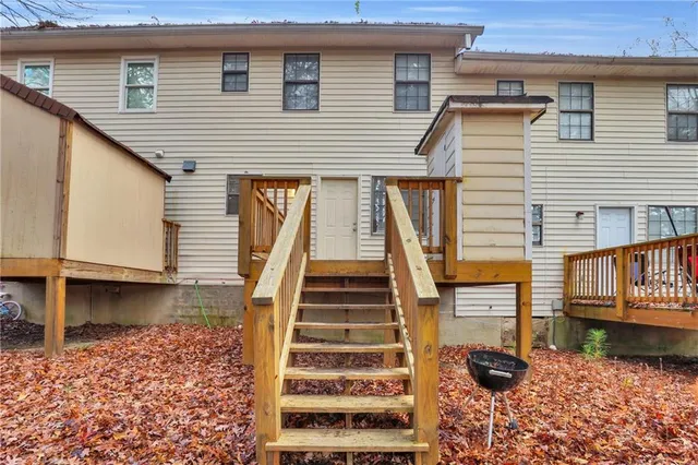 a view of a house with a balcony