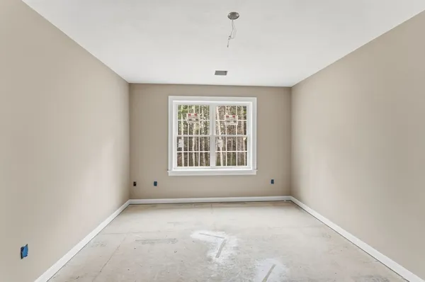 an empty room with a window