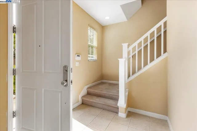 a view of an entryway with staircase