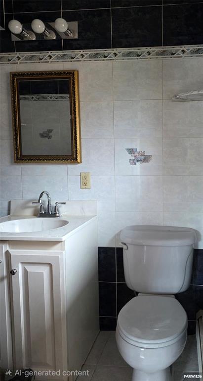 688 Day Avenue, Unit 2 Ridgefield, NJ 07657 - Photo 18 of 18 a bathroom with a granite countertop toilet sink and mirror